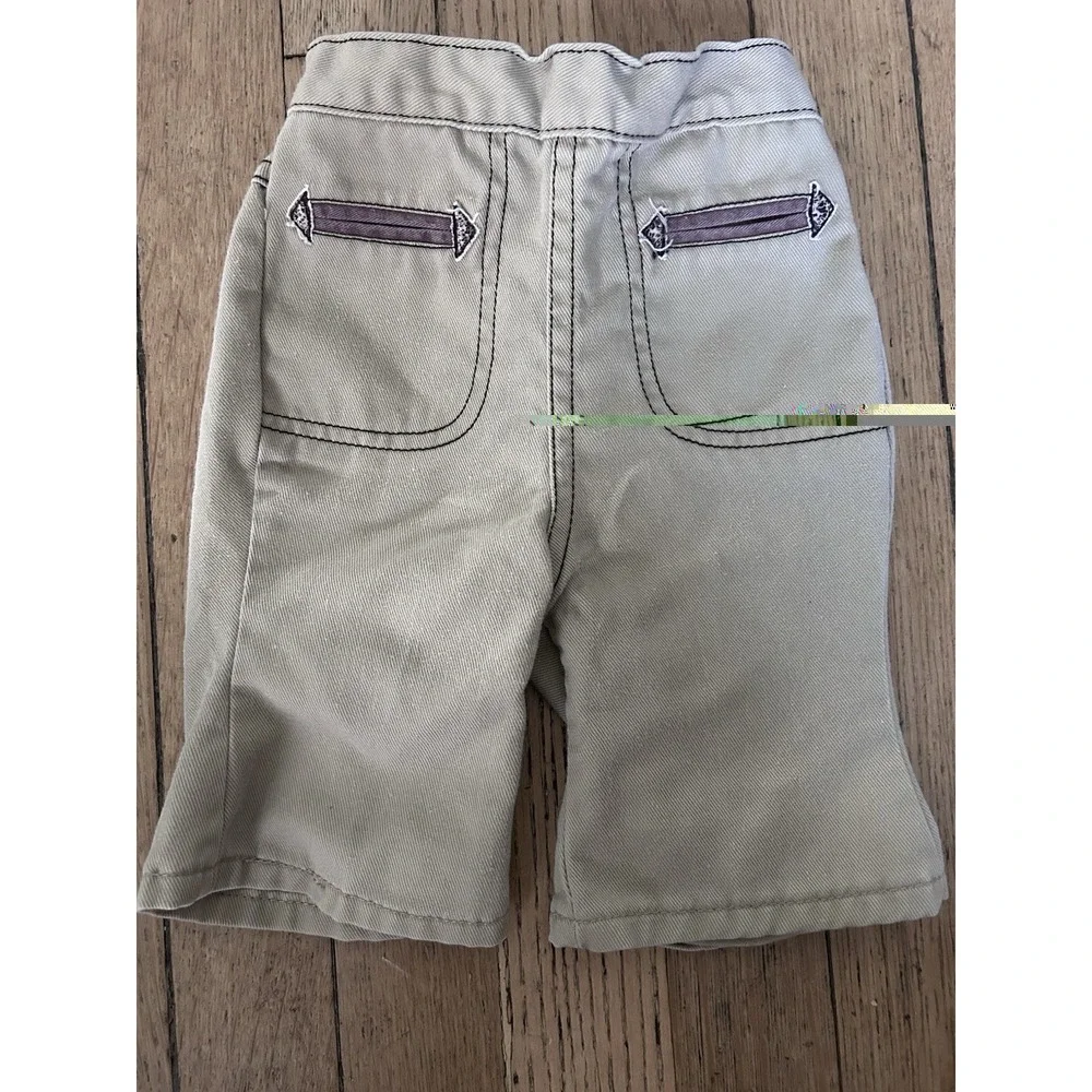 Vintage 1970s Montgomery Ward vintage Bell Bottom Pants Beige 12-18 Months